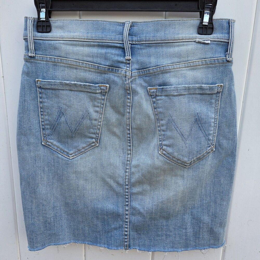 Mother Sacred Mini Fray Denim Skirt Written In The Sand Women’s Size 26 - Picture 10 of 11